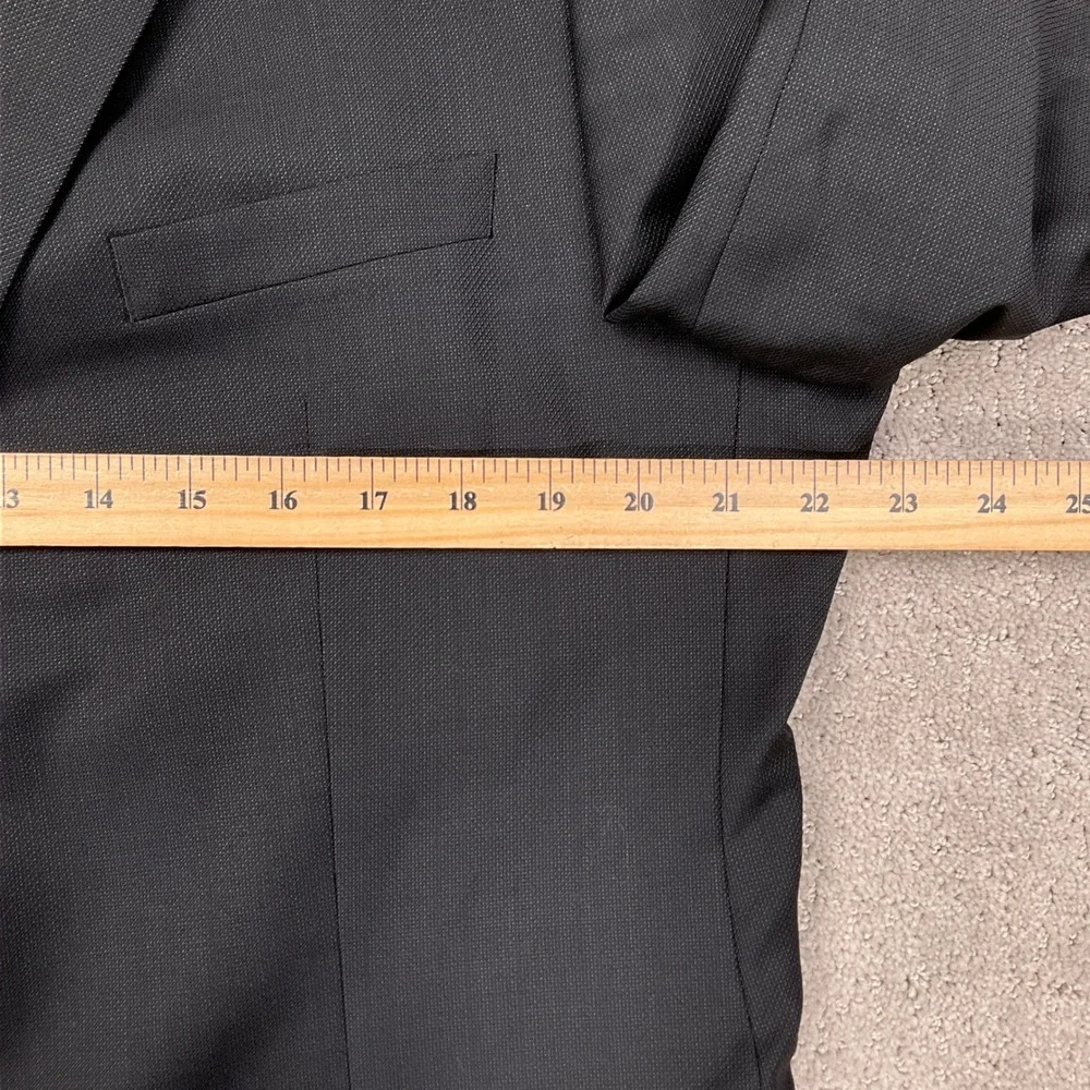BOSS Hugo Boss Blazer‎ Mens 46R Black Grand/Central US 2-Button Formal Luxury